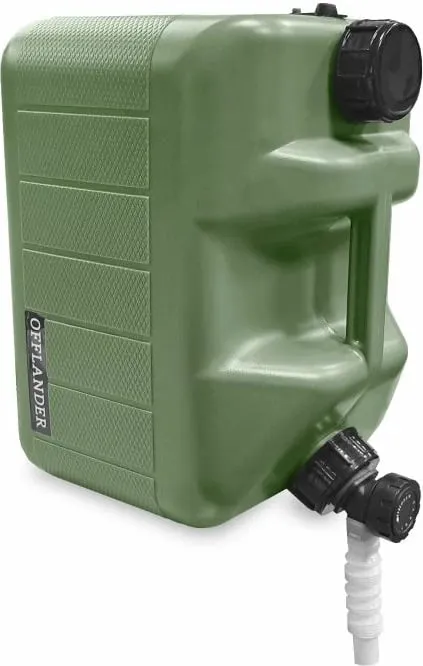 Rezervuar uji Offlander me rubinet për turizëm, 10L, jeshil - 3