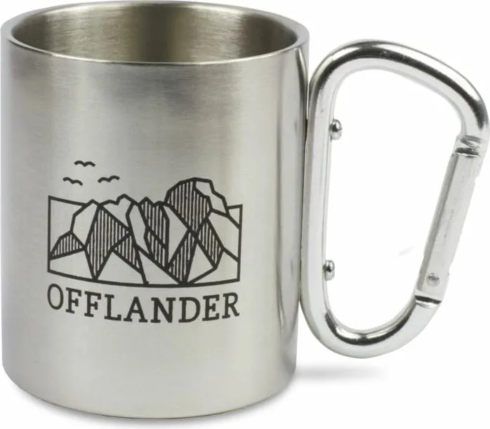 Filxhan kampingu Offlander me karabiner çeliku, gri/argjendtë - 1