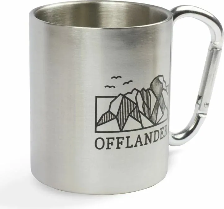 Filxhan kampingu Offlander me karabiner çeliku, gri/argjendtë - 2