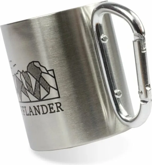 Filxhan kampingu Offlander me karabiner çeliku, gri/argjendtë - 4