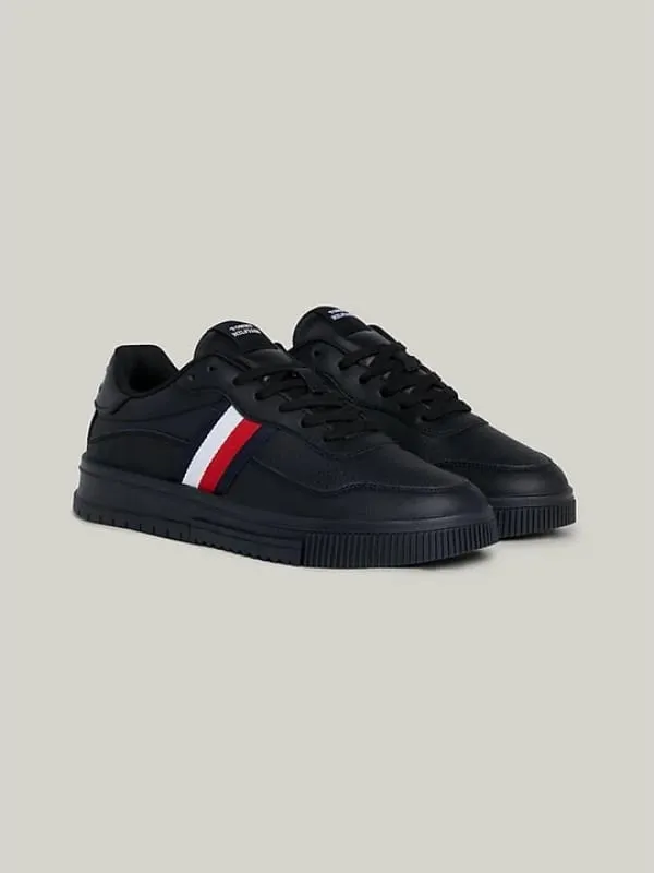 Këpucë për meshkuj Tommy Hilfiger Supercup, të zeza - 1