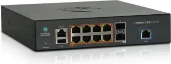 Switch Cambium Networks cnMatrix EX2010-P, Managed, L2/L3, Gigabit Ethernet, PoE, Rack mounting, 1U