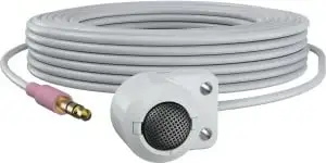 Mikrofon sigurie Axis 01560-001, -22 dB, 20 - 20000 Hz, me kabllo, 3.5 mm, Bardhë