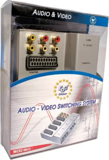 Adapter për lidhjen e audio video me një kabell Cinch Super VHS, skart nga DVD, resiveri, Video apo kamere ne nje TV ose projektor.