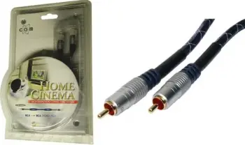 Video kabell bakri super kualitativ me filtera kunder interferences qe ka gjatesi 5m / 75ohm, kontakte 24 karat te flakrume, nga firma EDC Group