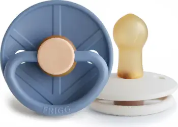 Biberon FRIGG Little Viking, 6-18 muaj, 2 copë, e kaltër/e bardhë