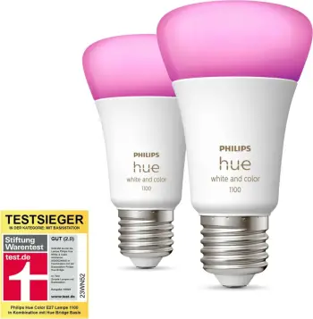 Llambë smart Philips Hue A60 E27, 1100, Bluetooth/Zigbee, e bardhë dhe me ngjyra