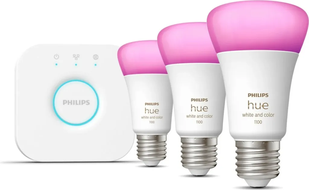 Set ndriçimi smart Philips Hue, E27 9W RGBW, kontroll smart, i bardhë - 2