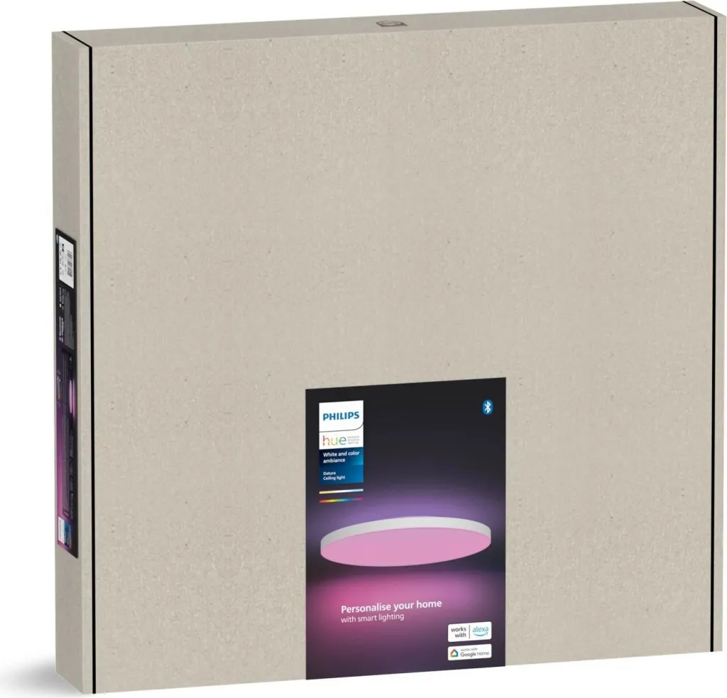 Dritë tavani smart Philips Hue Datura, LED, Bluetooth/Zigbee, e bardhë - 3
