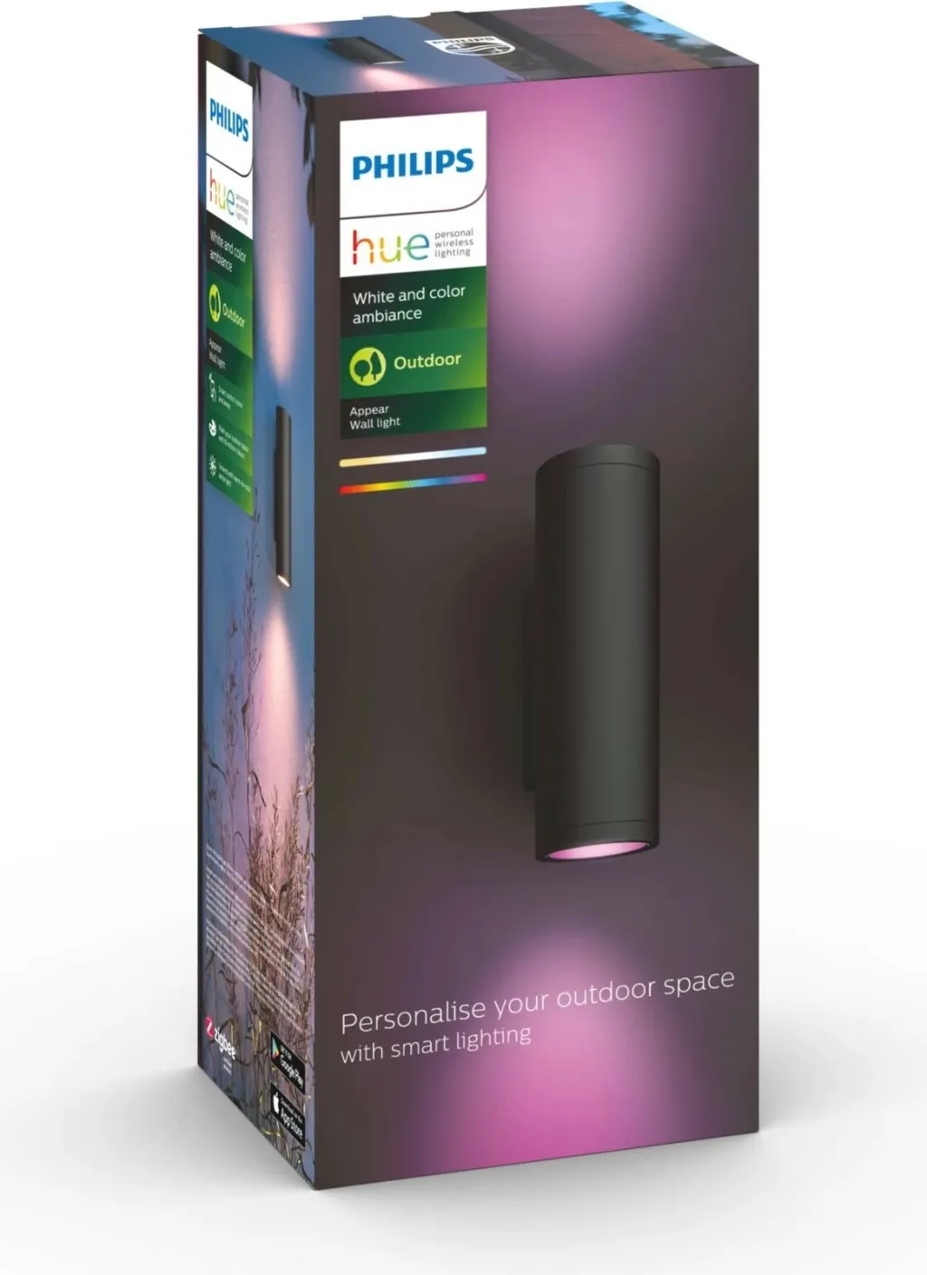 Dritë muri Philips Hue Appear, LED, Metal, Ngjyrë e zezë - 4
