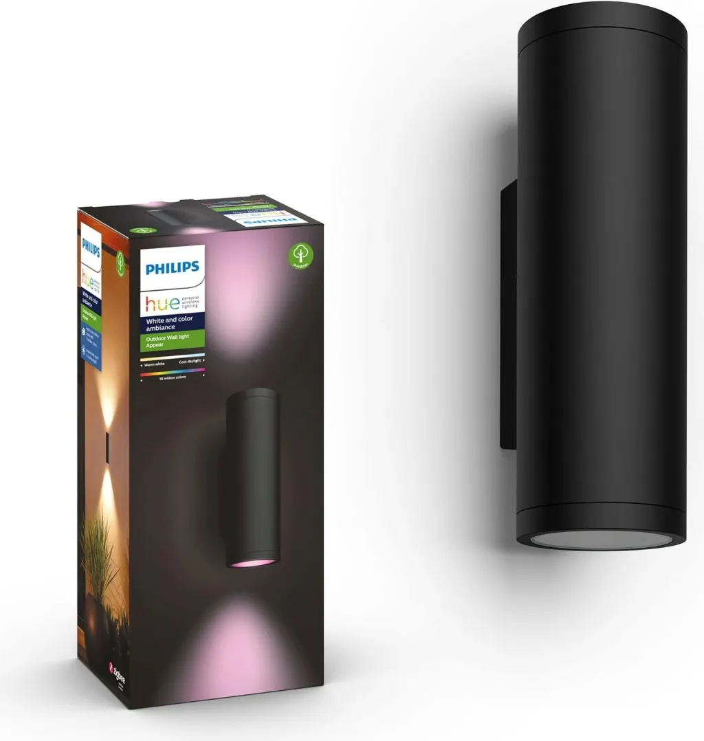 Dritë muri Philips Hue Appear, LED, Metal, Ngjyrë e zezë - 7