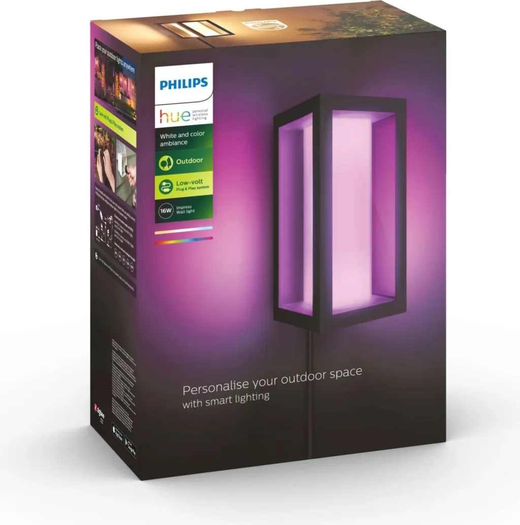 Dritë muri Philips Hue Impress, LED, e zezë, ngjyra të ndryshme - 6