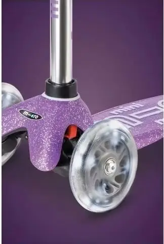 Skuter Micro Mini Micro Deluxe Fairy Glitter LED, për fëmijë, Lejla