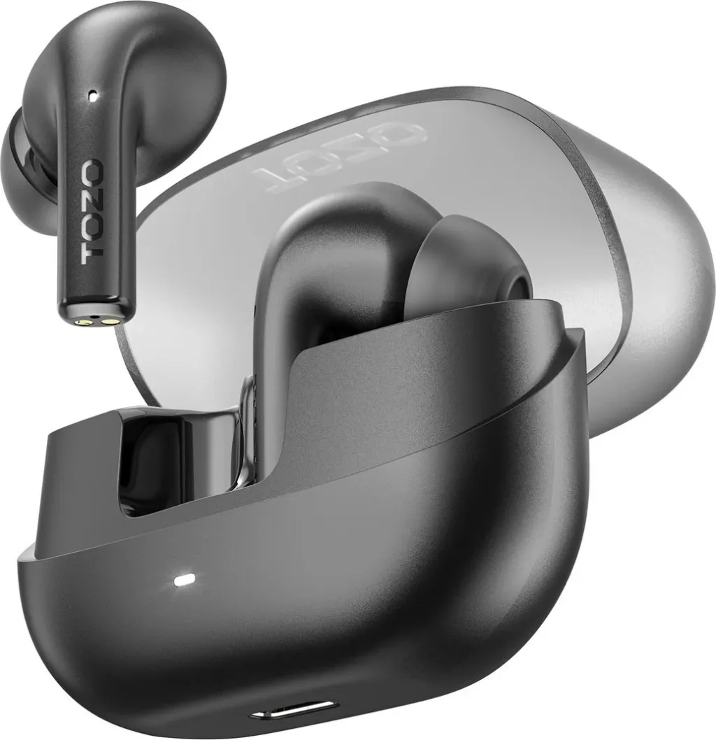 Kufje TOZO Agile Nova, TWS, Bluetooth, USB Type-C, të zeza - 1