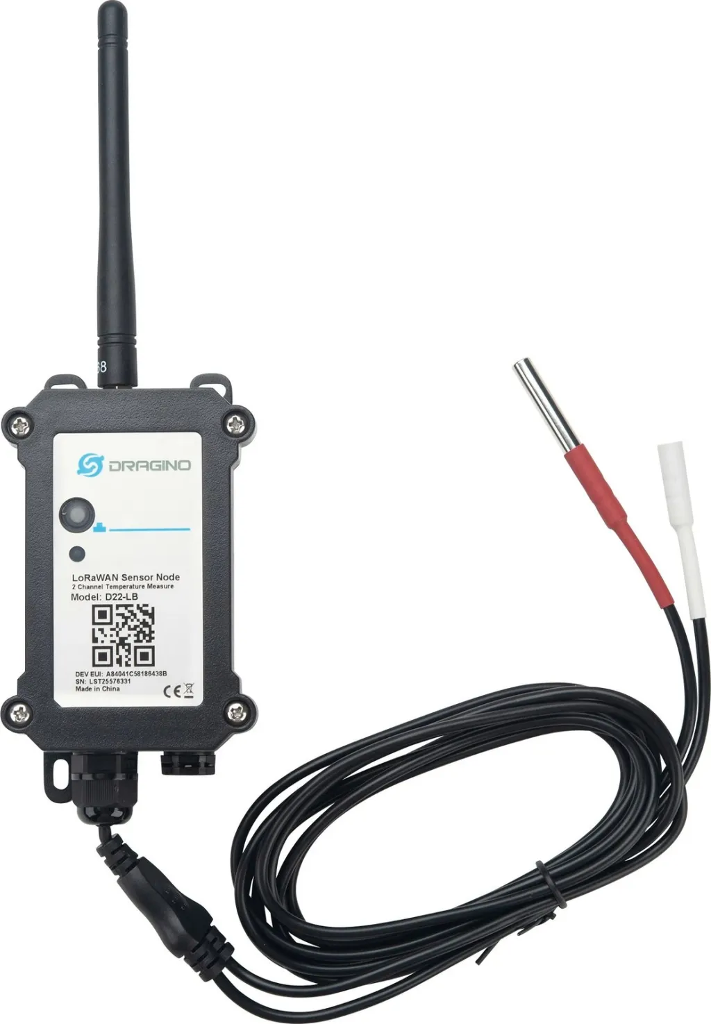 Sensor temperature Dragino D22-LB-EU868, i jashtëm - 1