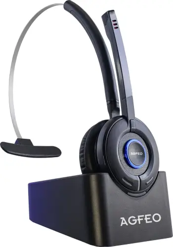 Headset AGFEO 6101543, Office/Call center, 49 g, Black