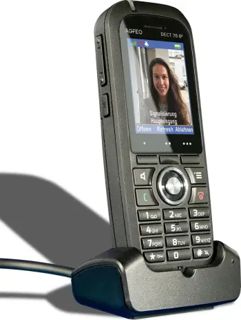 Telefon IP AGFEO DECT 70 IP, Wireless, 250 kontakte, TFT, i zi