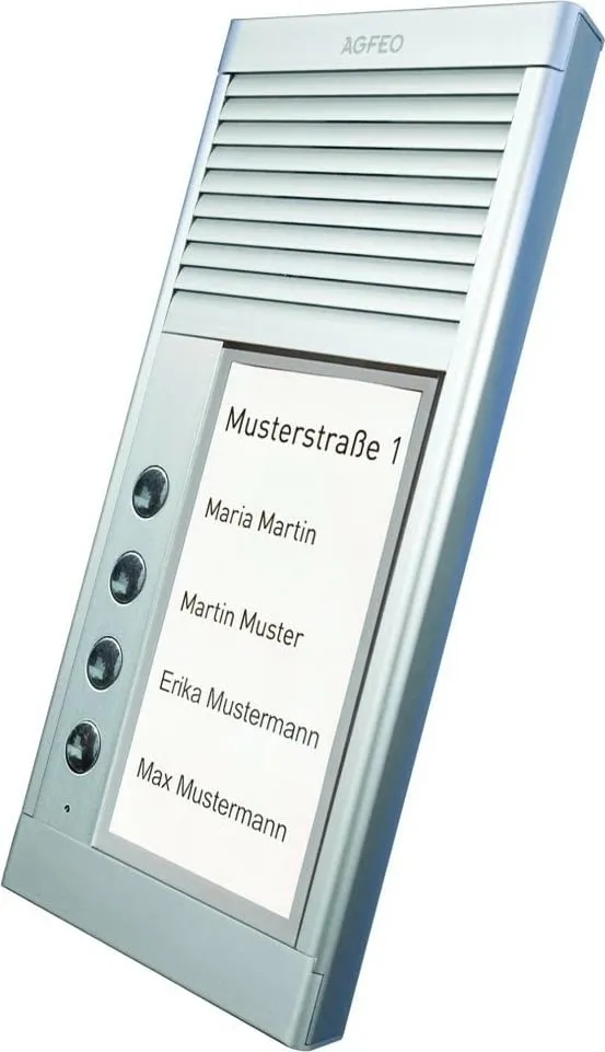 Interkom AGFEO DoorSpeak 4, i lidhur me kabllo, IP33, argjendtë - 1