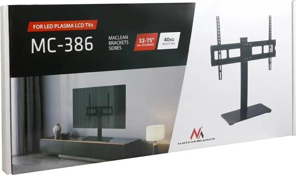 Mbajtës TV Maclean MC-386, për tavolinë, 32"-75", i zi - 9