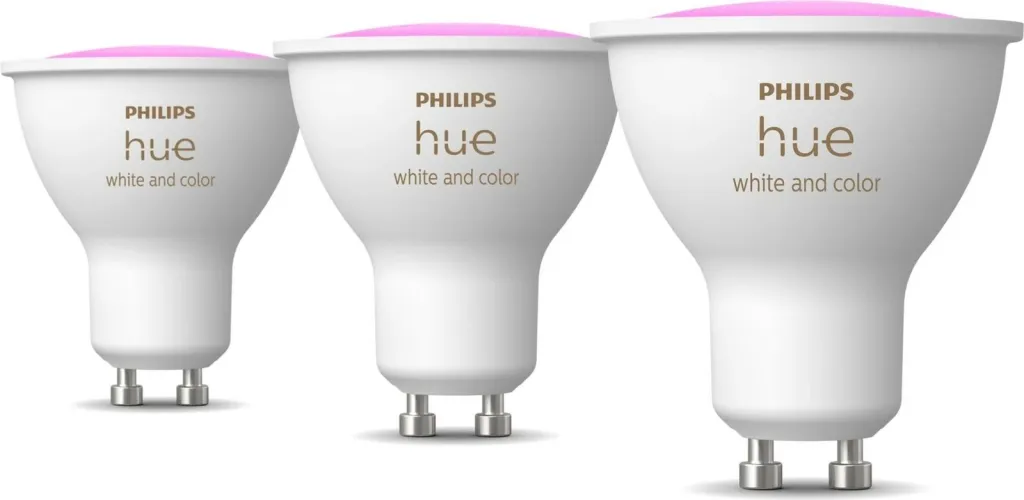 Llambë inteligjente Philips Hue GU10 White and Colour Ambience, 4.2W, e bardhë - 1