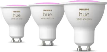 Llambë inteligjente Philips Hue GU10 White and Colour Ambience, 4.2W, e bardhë