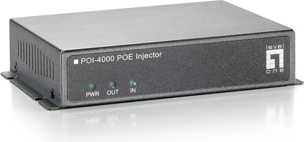 PoE Injector LevelOne POI-4000, 56W, Fast Ethernet, Gri - 1
