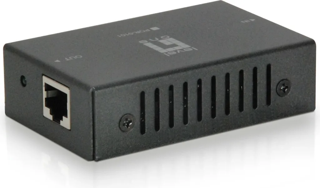 Repeater rrjeti LevelOne PoE, 100 m, 100 Mbit/s, i zi - 1