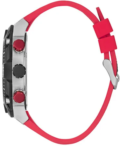 Orë dore për meshkuj Guess Navigator GW0264G1, e zezë/kuqe - 2