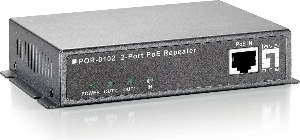 Repeater rrjeti LevelOne POR-0102, 2 porte, PoE, i zi - 1