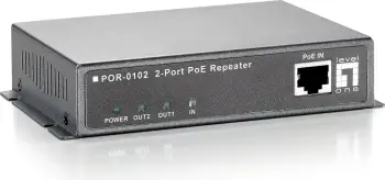 Repeater rrjeti LevelOne POR-0102, 2 porte, PoE, i zi