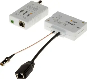 Kit kompakt Axis T8645PoE+ mbi koaksial, i zi, i bardhë