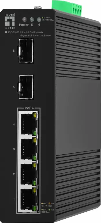 Switch LevelOne Hilbert IGS-2106P, 6 porta, PoE, Gigabit Ethernet, i menaxhuar