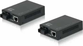 Konvertues media LevelOne RJ45 në SC BIDI, Ethernet i Shpejtë, Fibër një-modesh, 20km