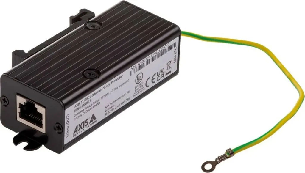 Mbrojtës Ethernet Axis TU8001, Gigabit, PoE, i zi - 1