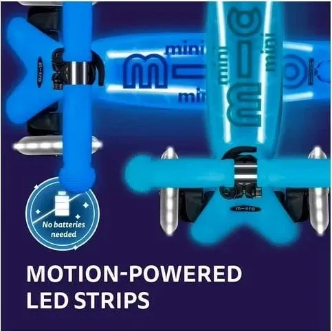 Skuter Micro Mini Micro Deluxe Glow LED Plus, Turquoise - 3