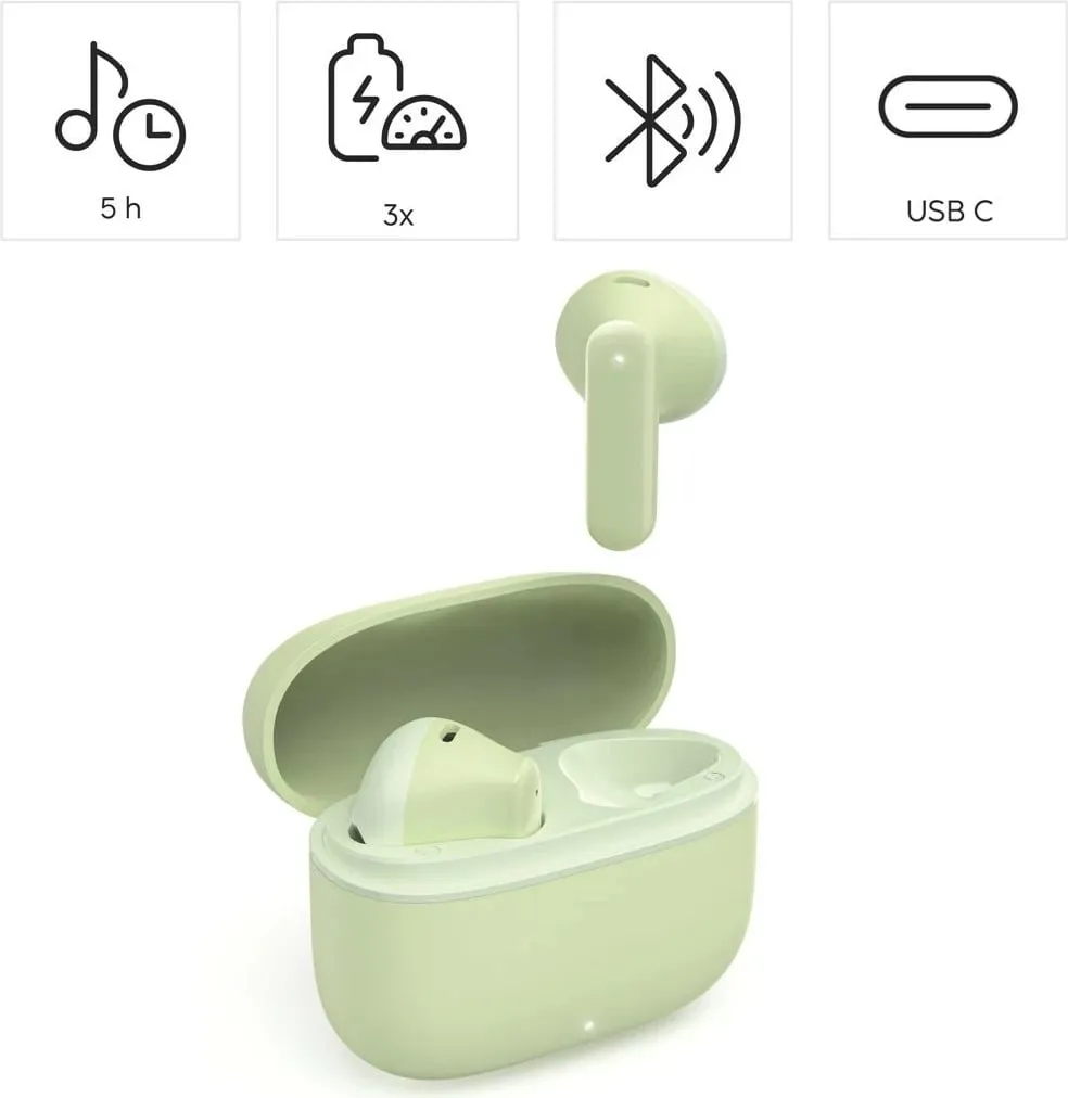 Kufje Hama True Wireless Freedom Light II, Bluetooth 5.3, jeshile - 8