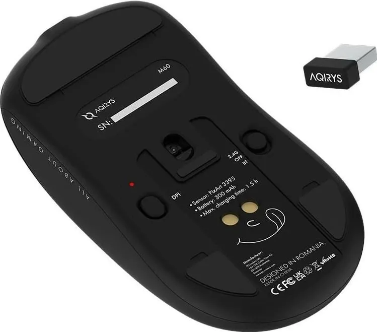 Maus gaming Aqirys M60, RGB, Bluetooth, USB, i zi - 18