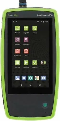 Tester Ethernet NetAlly LinkRunner 10G, Bateri e integruar, LCD, i zi dhe jeshil