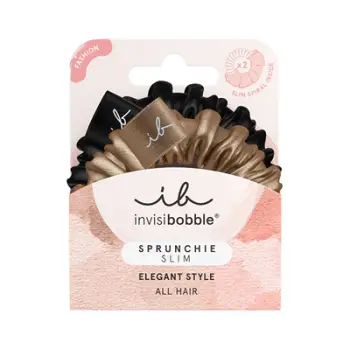 Set lidhëse për flokë Invisibobble Sprunchie Slim True Golden, 2 copë