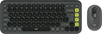 Tastierë dhe maus Logitech POP ICON COMBO, Wireless, Bluetooth, QWERTY, Grafit, Gjelbër