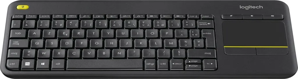 Tastierë pa tela Logitech K400 Plus, AZERTY, e zezë - 1