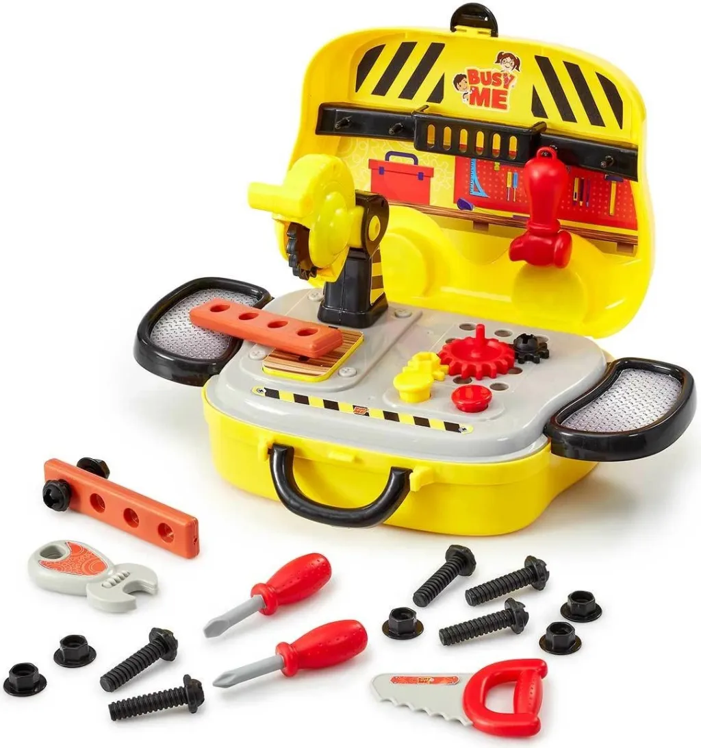 Set lodër për fëmijë Busy Me Little Builder's Tool Shop - 3