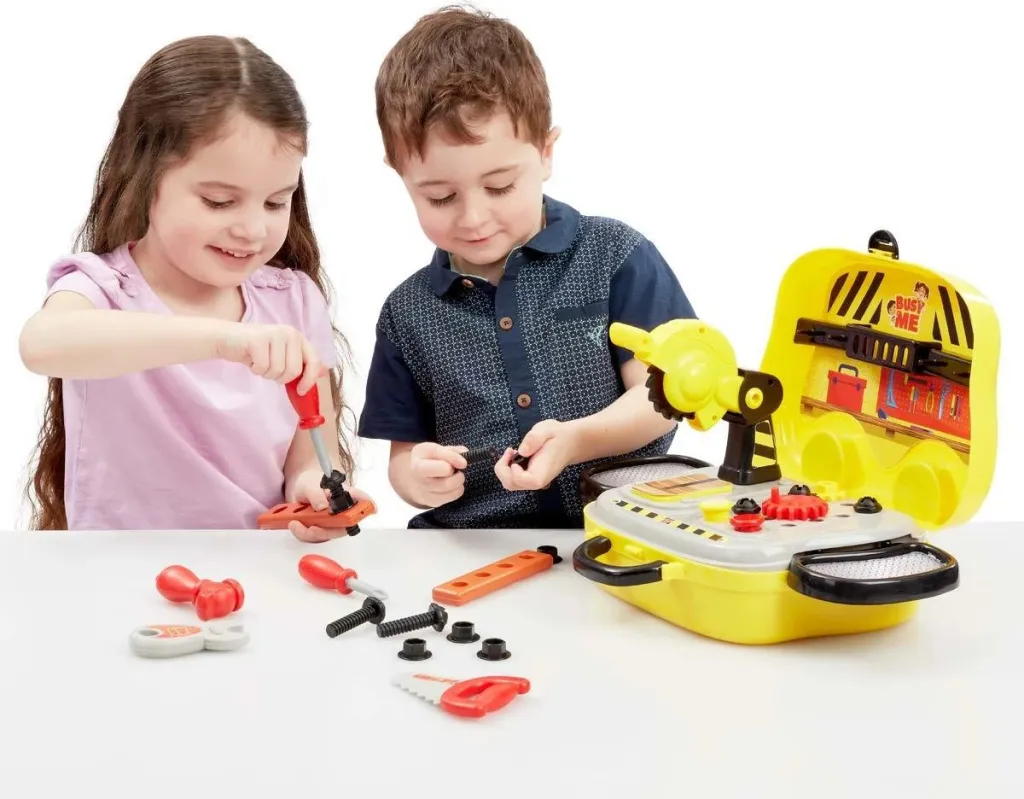 Set lodër për fëmijë Busy Me Little Builder's Tool Shop - 4