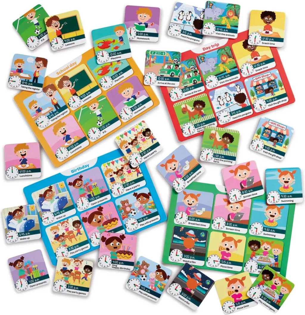 Set lodër për fëmijë Addo Games What's the Time? Lotto Card Game - 2