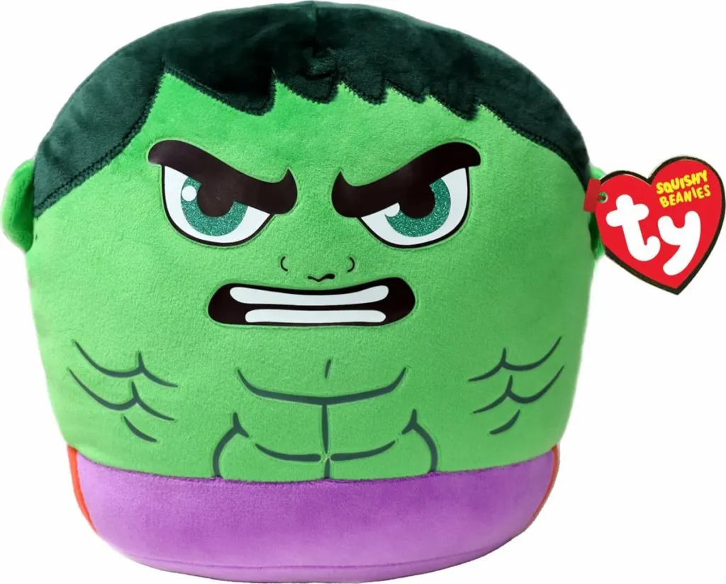 Lodër e butë për fëmijë Ty Squishy Beanies Hulk, 35 cm - 1