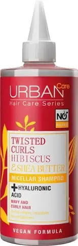 Shampo micellar për flokë kaçurrela Urban Care Hibiscus & Shea Butter, 340 ml
