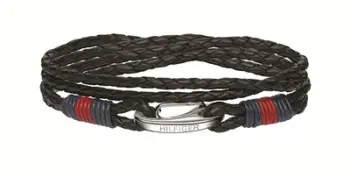 Byzylyk për meshkuj Tommy Hilfiger, i argjendtë/zezë