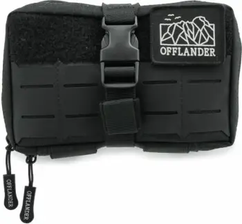 Çantë taktike Offlander Molle, model OFF_CACC_23BK, me sistem MOLLE, e zezë