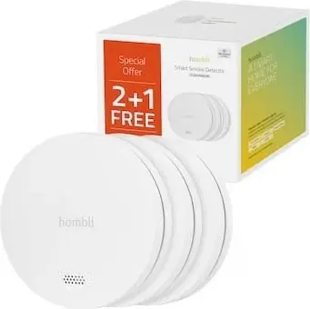 Detektor tymi i mençur Hombli Smart Smoke Detector, WiFi, bateri 10 vite, i bardhë