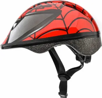 Helmetë për bicikletë për fëmijë Meteor, e zezë dhe e kuqe